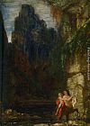 Gustave Moreau Paintings - The Education of Achilles by Gustave Moreau